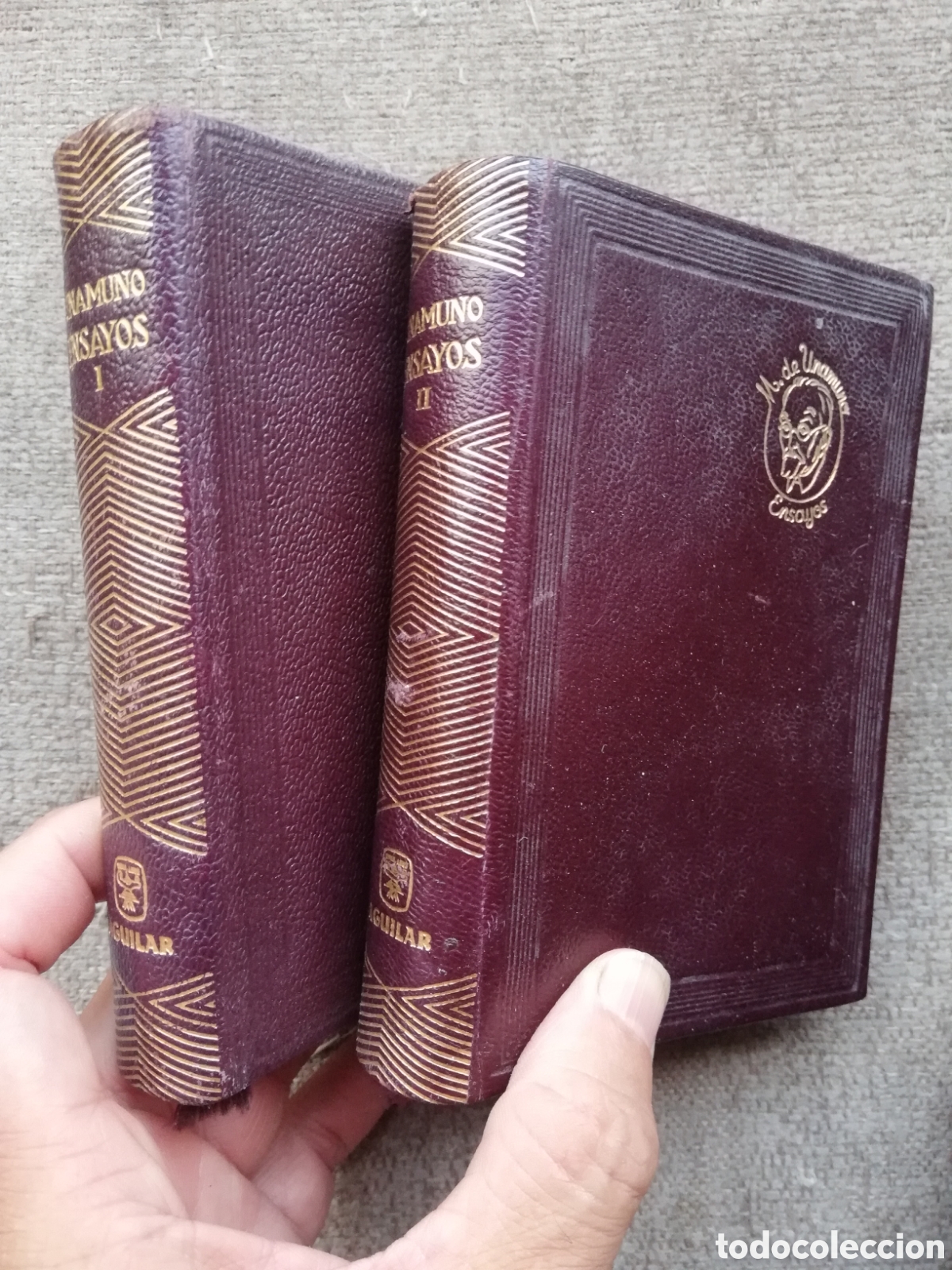 Gebrauchte B&uuml;cher: Ensayos de Unamuno. Tomos I y II. Editorial Aguilar colecci&oacute;n joya 2 tomos completa. 1958