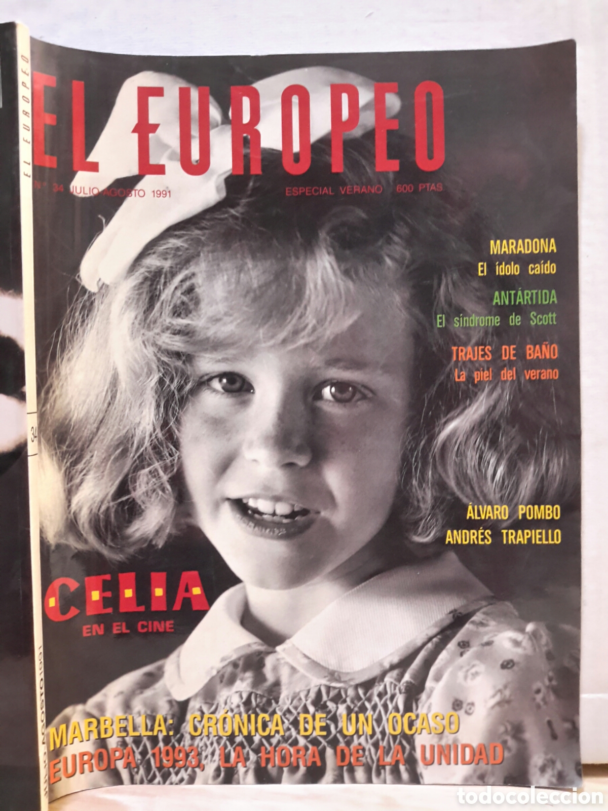 Libros de segunda mano: El Europeo. N.34. Celia en El Cine. Marbella:Cronica de un Ocaso. Europa 1993, la hora de la unidad.
