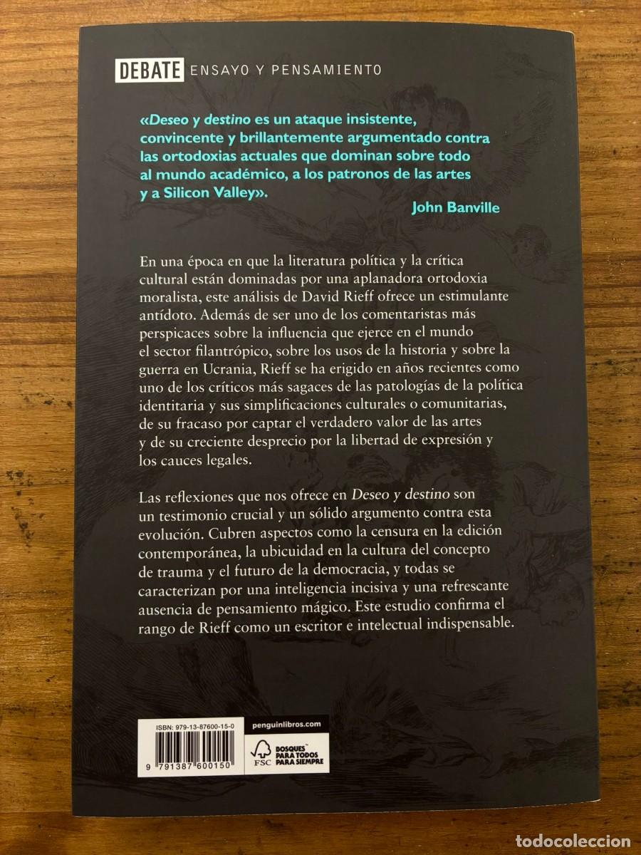 Libros de segunda mano: Deseo y Destino (David Rieff) - Foto 2