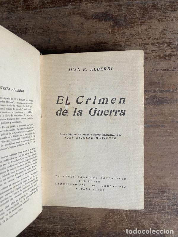 Libri di seconda mano: El Crimen de la Guerra - Alberdi Juan B.