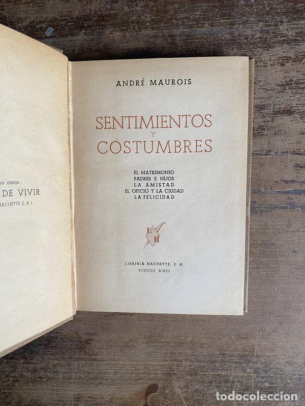 Gebrauchte B&uuml;cher: Sentimientos y Costumbres - Maurois Andre
