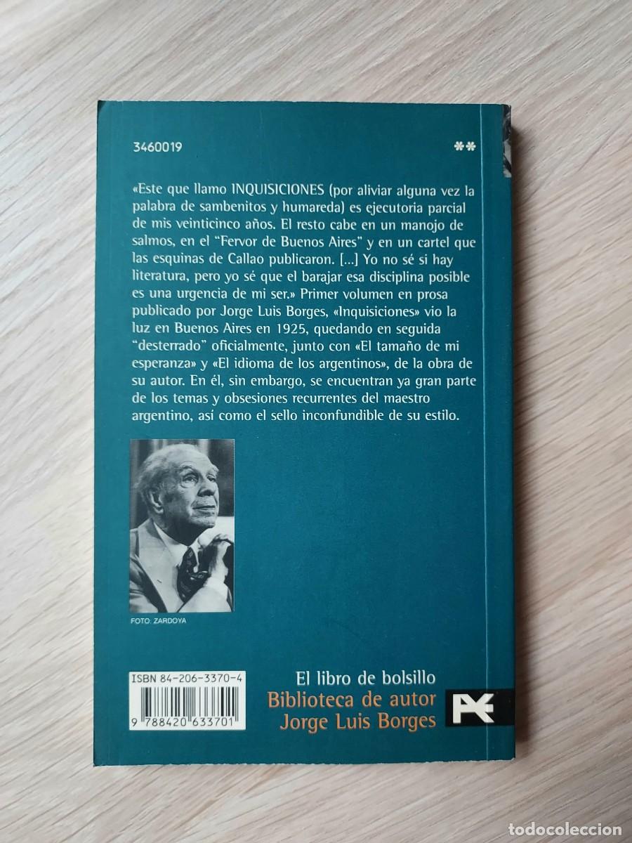 Libros de segunda mano: Inquisiciones - Jorge Luis Borges (Alianza Editorial) - Foto 2