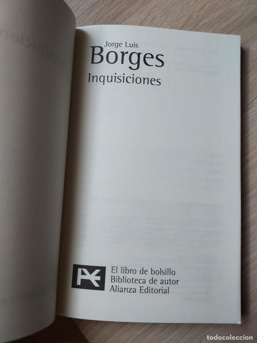 Libros de segunda mano: Inquisiciones - Jorge Luis Borges (Alianza Editorial) - Foto 5