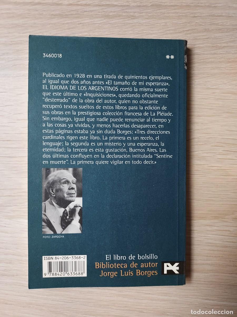 Libros de segunda mano: El idioma de los argentinos - Jorge Luis Borges - Foto 2