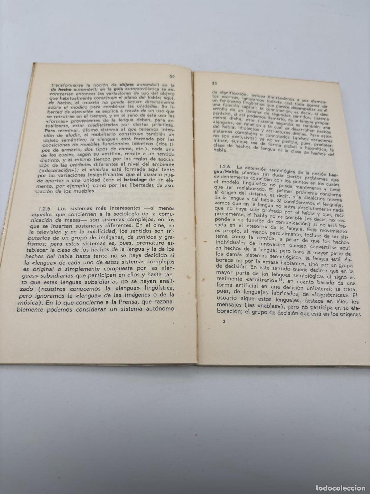 Libros de segunda mano: ELEMENTOS DE SEMIOLOG&Iacute;A - Roland Barthes - Foto 5