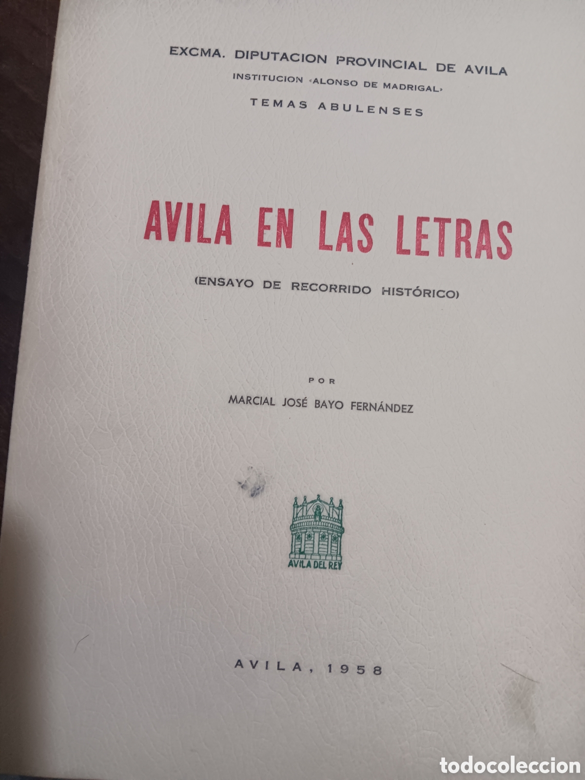 Libros de segunda mano: &Aacute;VILA EN LAS LELTRAS. ENSAYO DE RECORRIDO HIST&Oacute;RICO