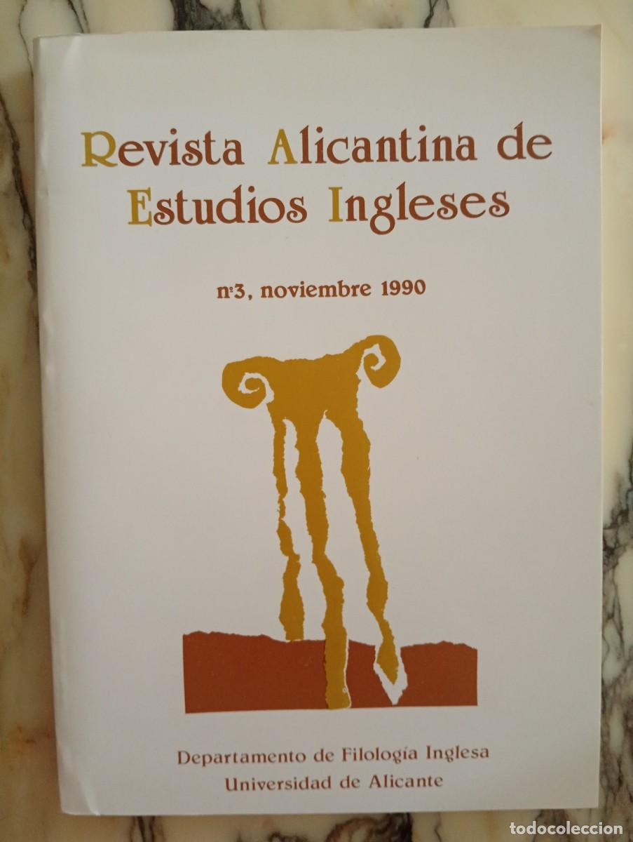 Libros de segunda mano: Revista Alicantina de Estudios Ingleses N&ordm; 3. Noviembre de 1990