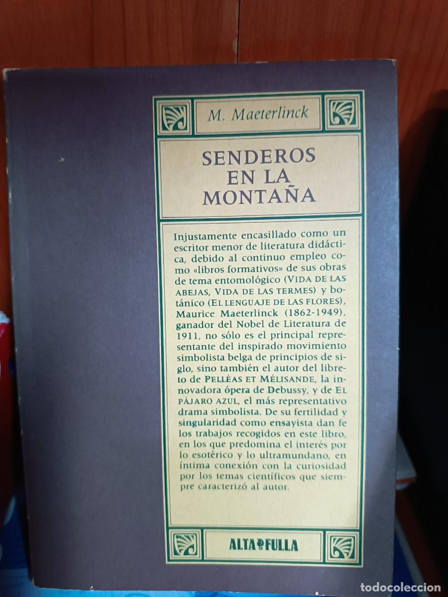 Libros de segunda mano: Senderos de la monta&ntilde;a, Maurice Maeterlinck, editorial Alta Fulla 1987