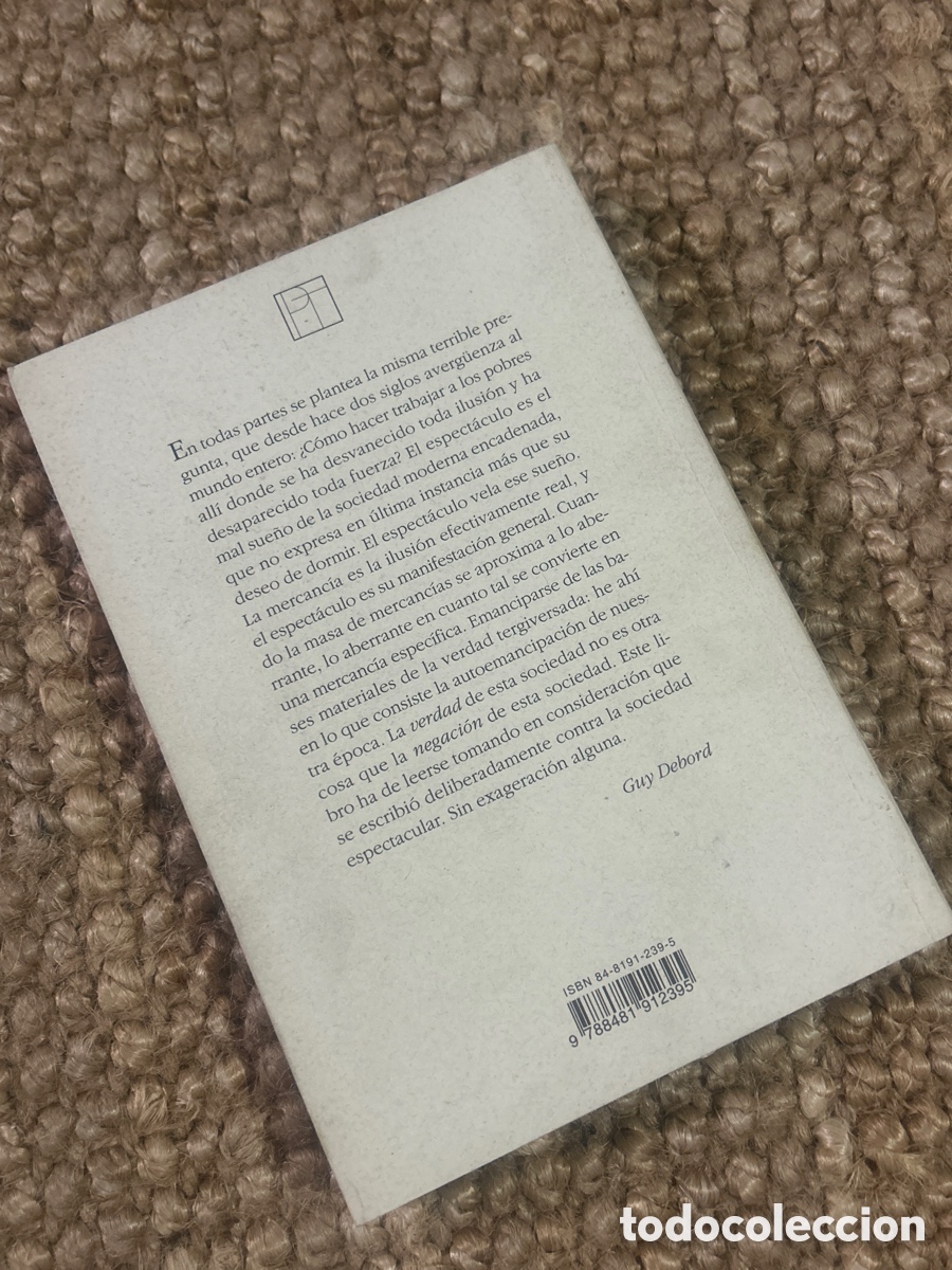 Libros de segunda mano: La sociedad del espect&aacute;culo - Guy Debord - Pretextos (1999) - Foto 5