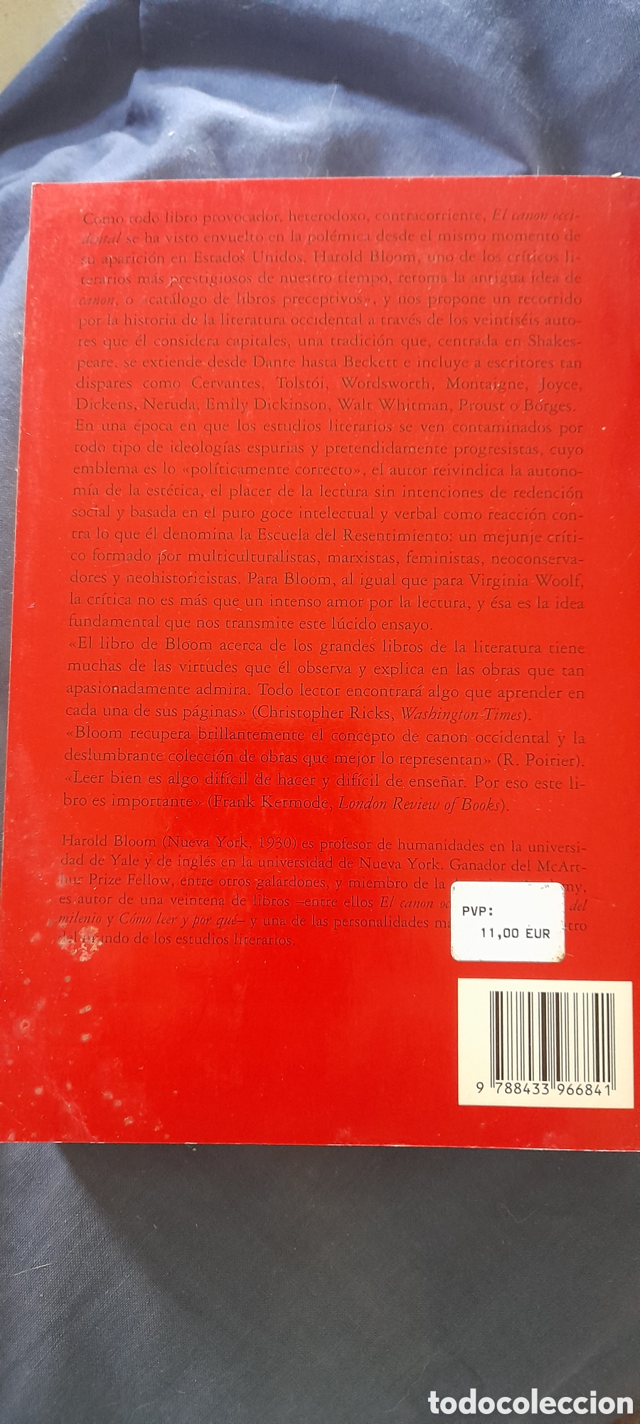 Libros de segunda mano: El Canon occidental. Harold Bloom - Foto 2
