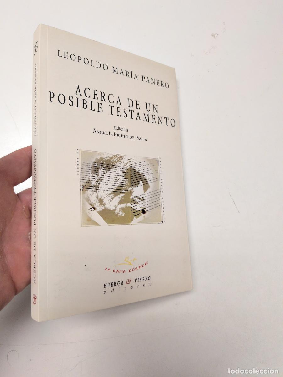 Libros de segunda mano: Acerca de un posible testamento - Panero, Leopoldo Mar&iacute;a