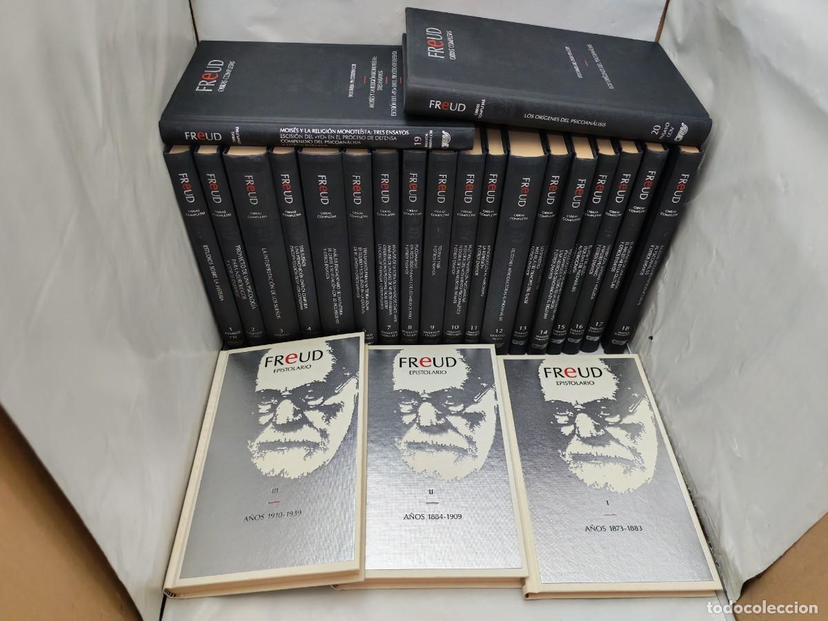 Libros de segunda mano: Obras Completas de Sigmund Freud, 23 LIBROS: Tomos 1 a 20 + 3 Tomos Epistolario (Tapa dura)