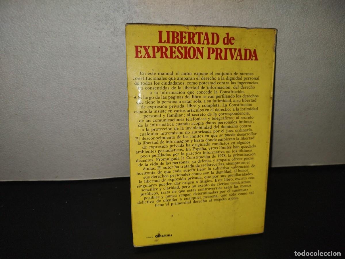 Libros de segunda mano: 196- Libertad De Expresi&oacute;n Privada - C&eacute;sar Molinero - A.T.E. - 1981 - Foto 3