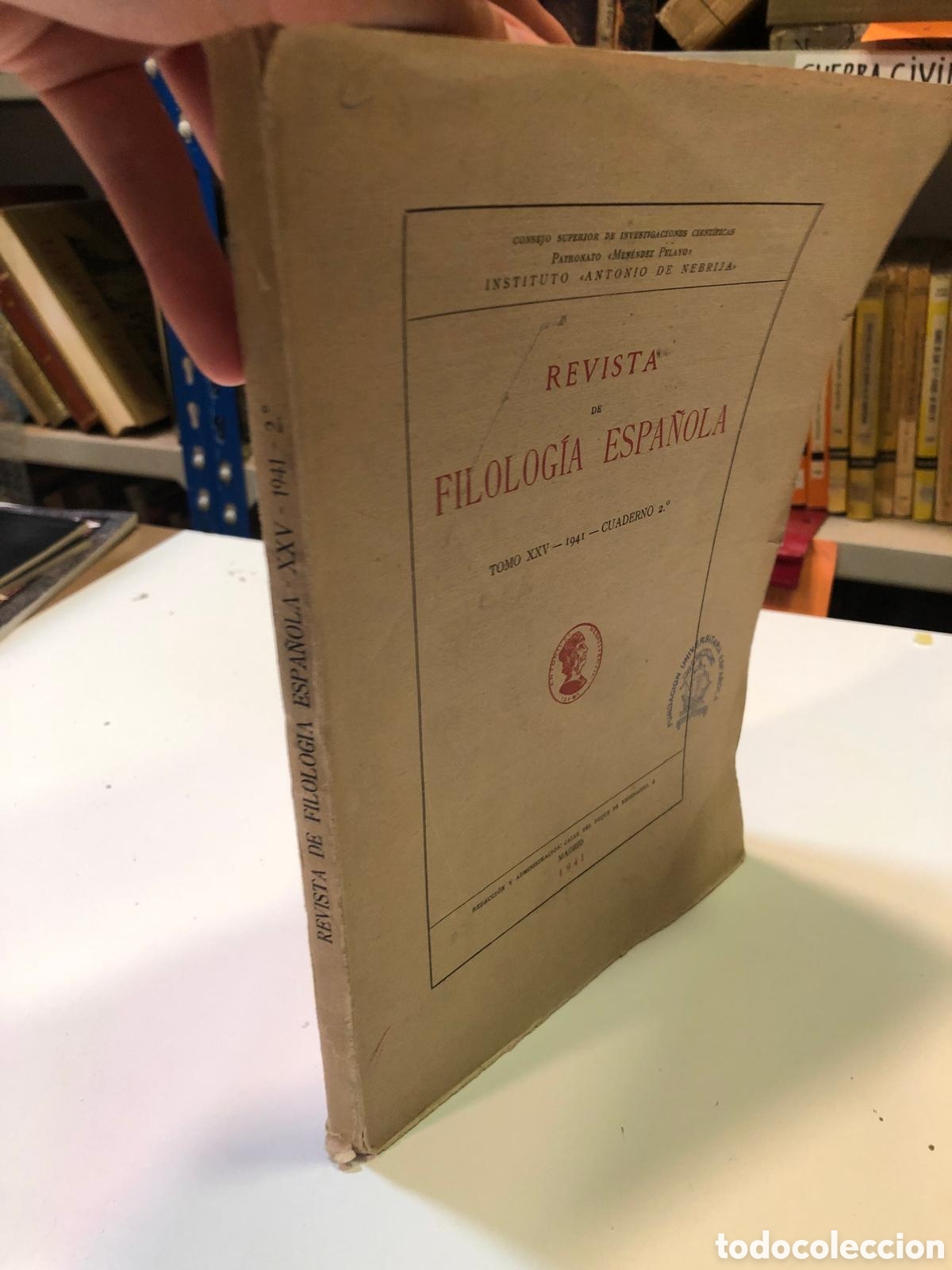 Gebrauchte B&uuml;cher: Revista de Filolog&iacute;a Espa&ntilde;ola, Tomo XXV, 1941, Cuaderno 2&ordm;