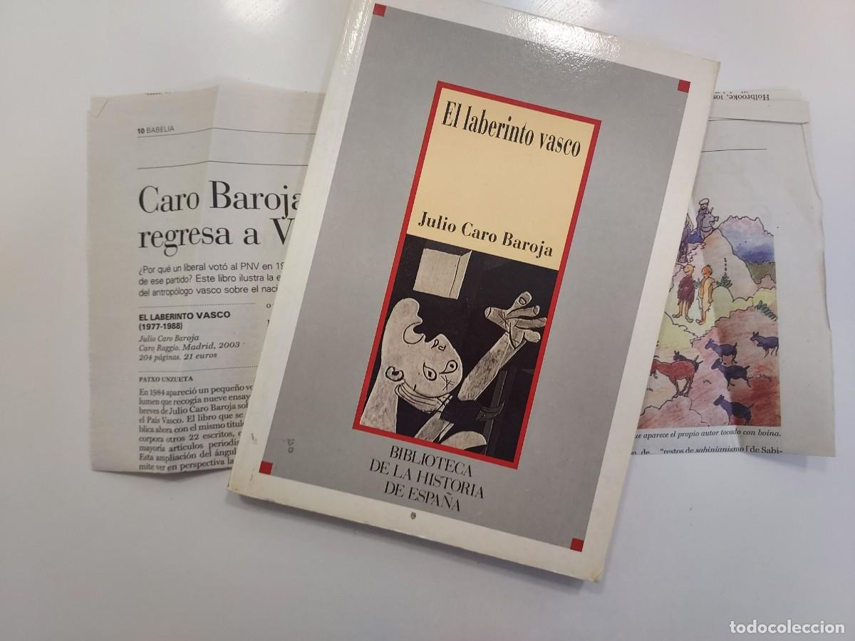 Libri di seconda mano: Julio Caro Baroja - El LABERINTO VASCO (1986). Mas recorte cr&iacute;tica Babelia