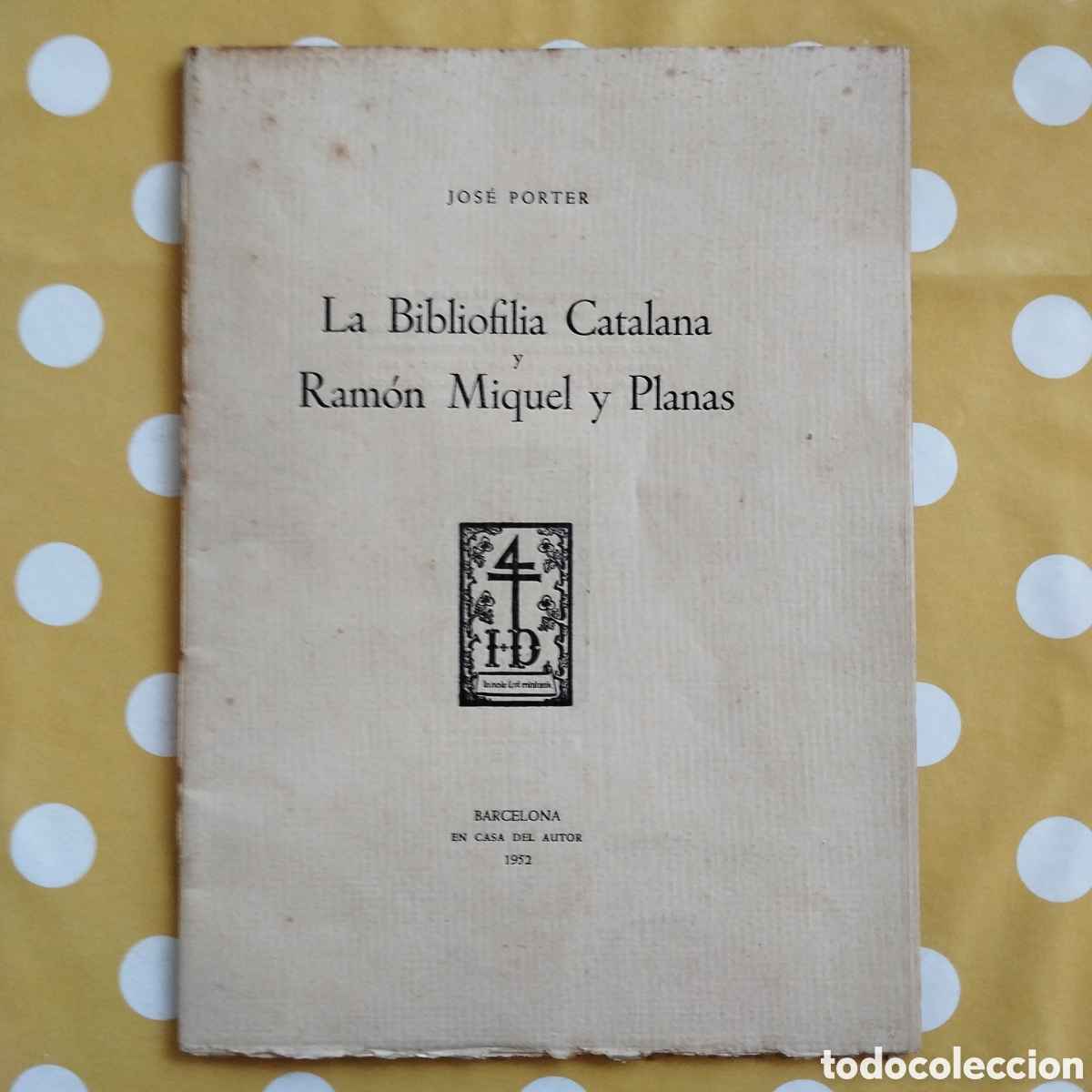 Libros de segunda mano: LA BIBLIOFILIA CATALANA Y RAM&Oacute;N MIQUEL Y PLANAS JOS&Eacute; PORTER DEDICAT&Ograve;RIA AUTOGRAFA A ANTONI CARABASA
