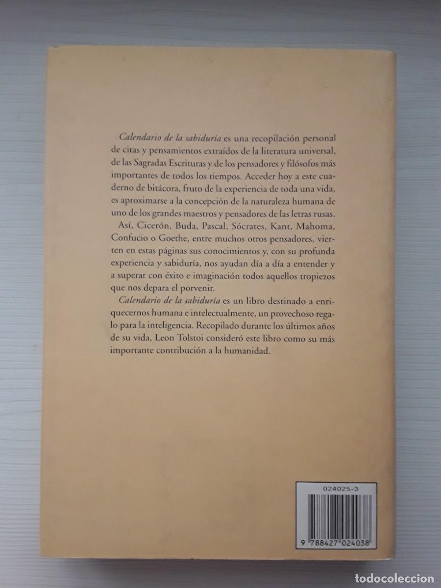 Libros de segunda mano: CALENDARIO DE LA SABIDUR&Iacute;A. LE&Oacute;N TOLSTOI. - Foto 2