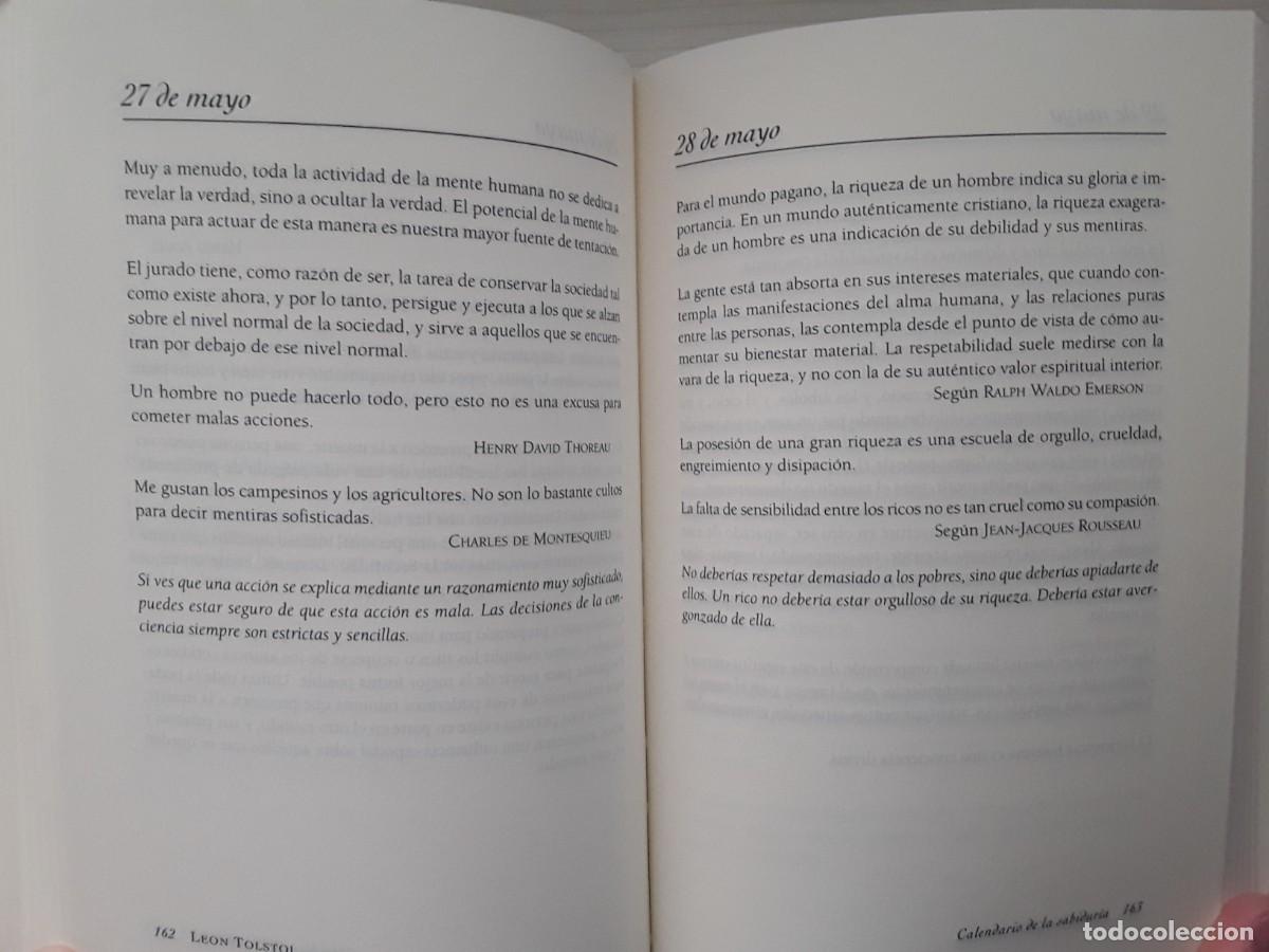 Libros de segunda mano: CALENDARIO DE LA SABIDUR&Iacute;A. LE&Oacute;N TOLSTOI. - Foto 5
