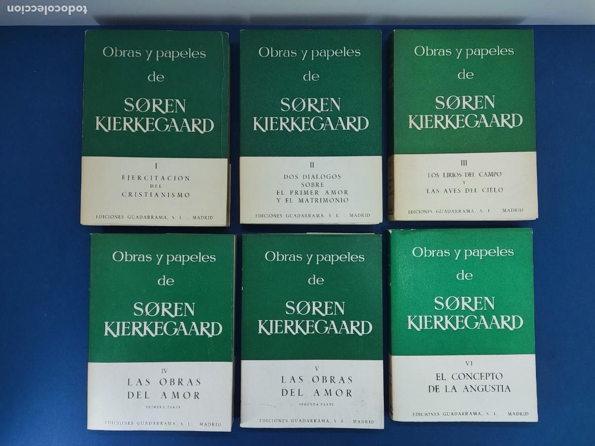 Libros de segunda mano: OBRAS Y PAPELES DE SOREN KIERKEGAARD / 6 PRIMEROS Vol. DE 11 / 1961-65-. EDICIONES GUADARRAMA