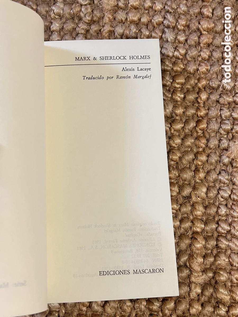 Libros de segunda mano: Marx & Sherlock Holmes - Alexis Lecaye - Mascar&oacute;n (1981) - Foto 3