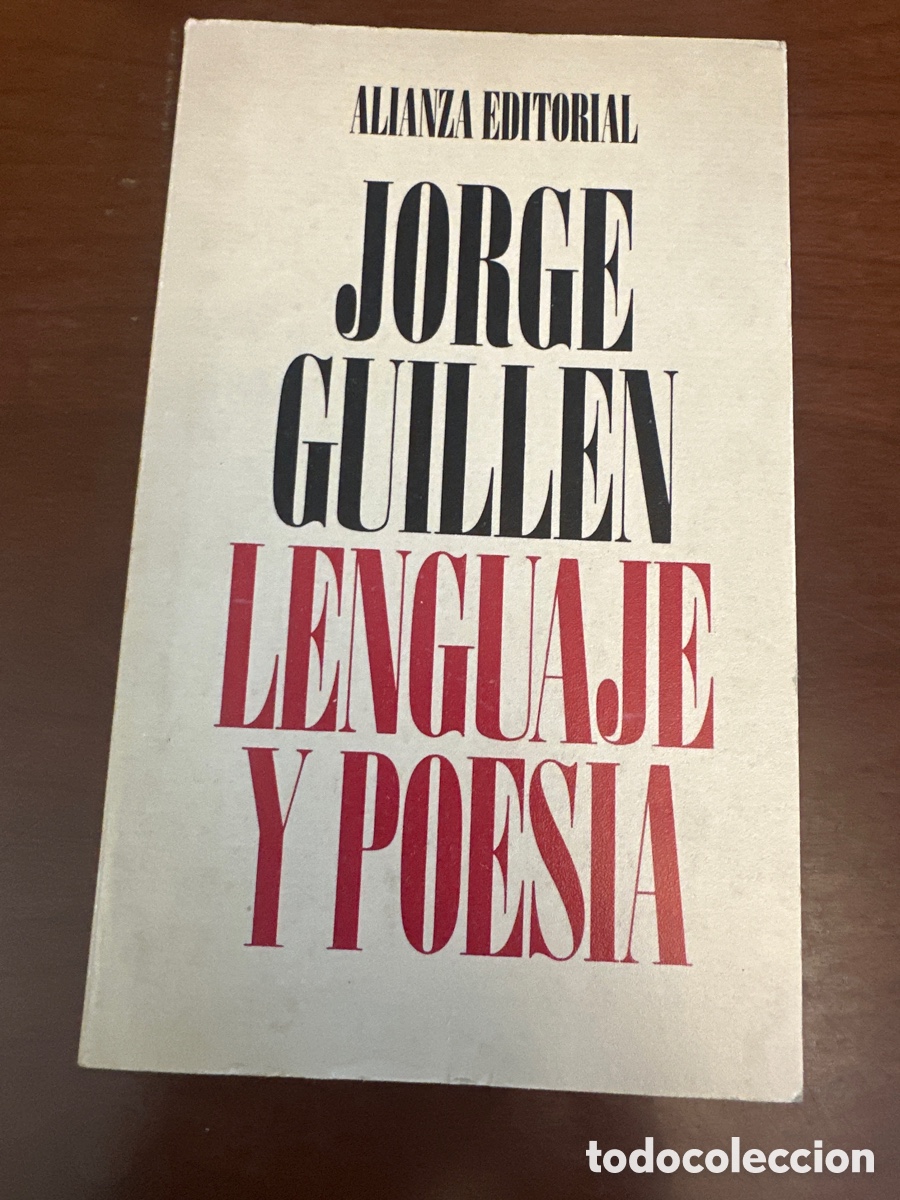 Libros de segunda mano: Lenguaje y poes&iacute;a. Algunos casos espa&ntilde;oles - Jorge Guillen