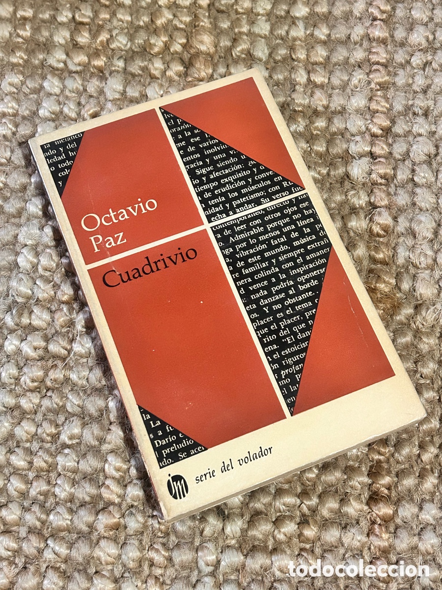 Libros de segunda mano: Cuadrivio - Octavio Paz - Joaqu&iacute;n Mortiz (1965)