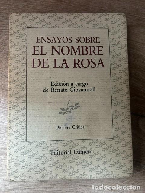 Libros de segunda mano: Ensayos sobre El nombre de la rosa -Renato Giovannoli-