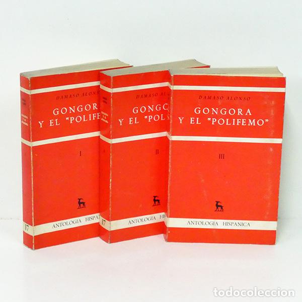 Libros de segunda mano: ALONSO (D&aacute;maso). G&oacute;ngora y el &laquo;Polifemo&raquo;