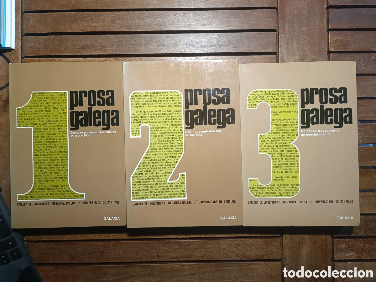 Libros de segunda mano: Prosa galega 1,2 y 3 galaxia c&aacute;tedra de ling&uuml;&iacute;stica universidade de santiago 1978
