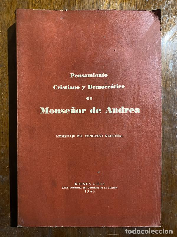 Libros de segunda mano: Pensamiento Cristiano y Democratico de Monse&ntilde;or de Andrea - -