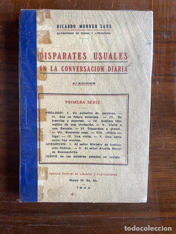 Libros de segunda mano: Disparates usuales en la conversacion diaria - Monner Sans Ricardo