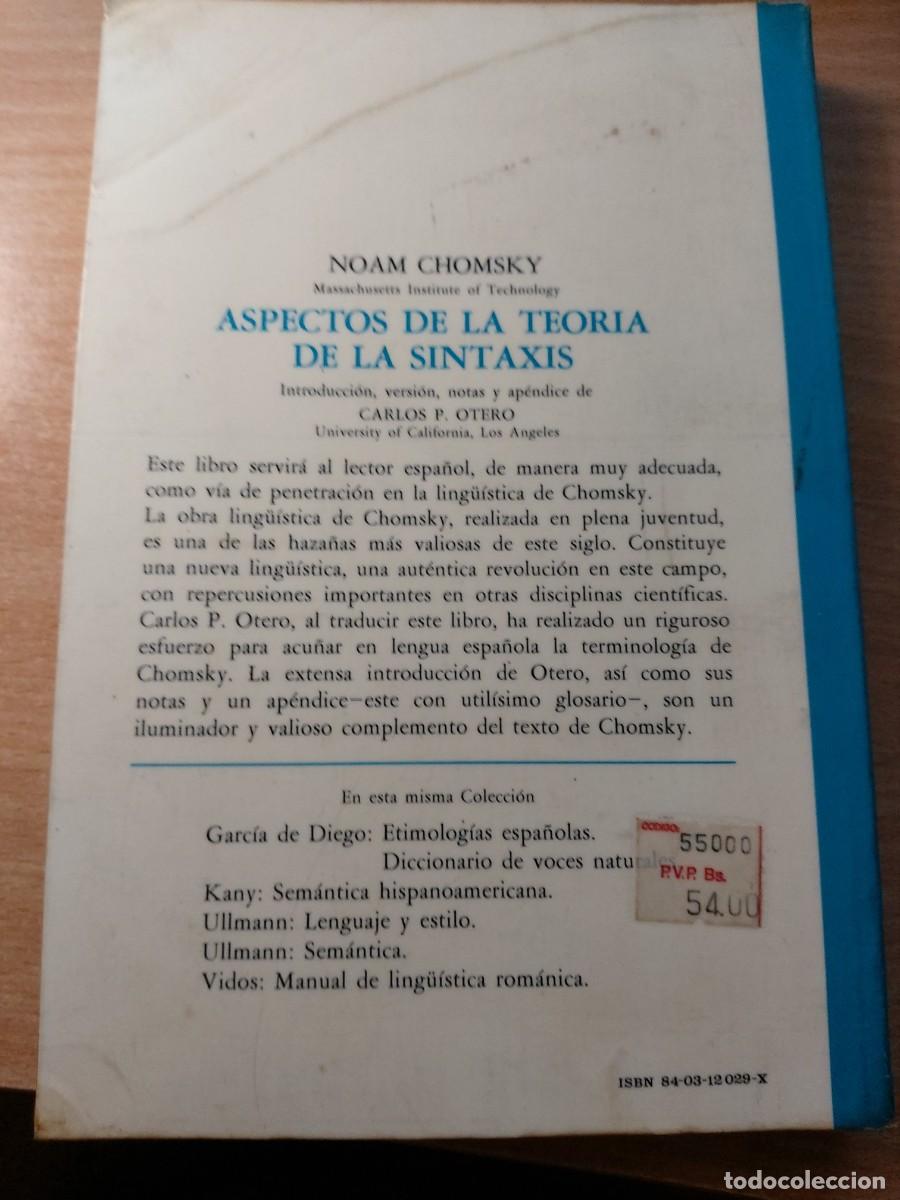 Libros de segunda mano: Aspectos de la teor&iacute;a de la sintaxis Autor: Noam Chomsky - Foto 2