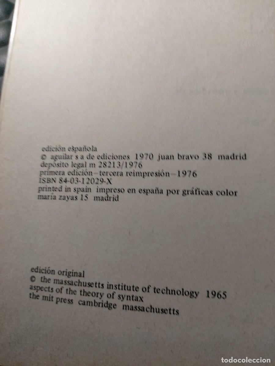 Libros de segunda mano: Aspectos de la teor&iacute;a de la sintaxis Autor: Noam Chomsky - Foto 4