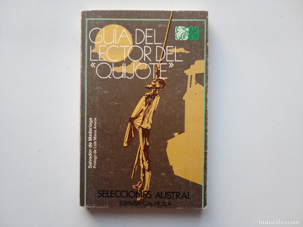 Libros de segunda mano: SALVADOR DE MADARIAGA. GUIA DEL LECTOR DEL QUIJOTE. ENSAYO PSICOL&Oacute;GICO DEL QUIJOTE. 1978.