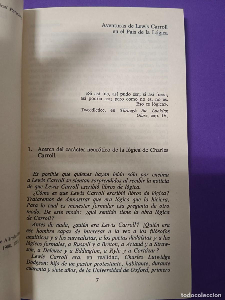 Libros de segunda mano: EL JUEGO DE LA L&Oacute;GICA LEWIS CARROLL - Foto 5