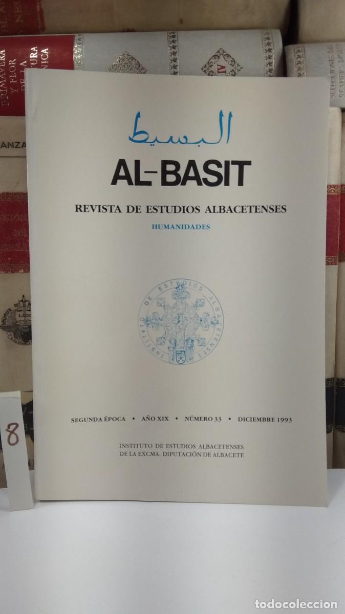 Libros de segunda mano: REVISTA DE ESTUDIOS ALBACETENSES AL-BASIT N&ordm; 33. HUMANIDADES. Editado por el Instituto de Estudios