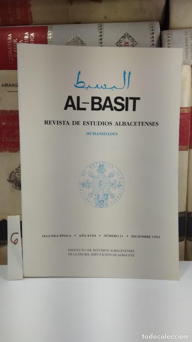 Libros de segunda mano: REVISTA DE ESTUDIOS ALBACETENSES AL-BASIT N&ordm; 31. HUMANIDADES.