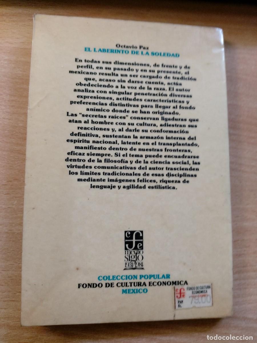 Libros de segunda mano: El laberinto de la soledad Autor: Octavio Paz. - Foto 2