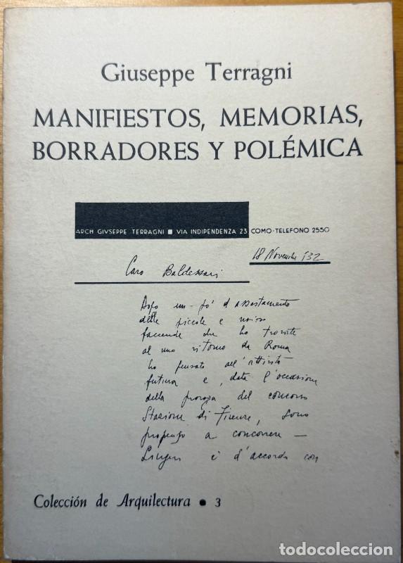 Libros de segunda mano: Manifiestos, memorias, borradores y pol&eacute;mica - Giuseppe Terragni - Colecci&oacute;n de Arquilectura, 3