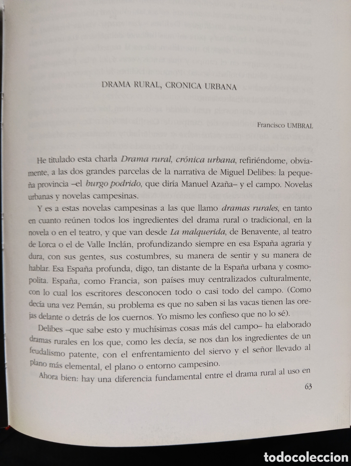 Libros de segunda mano: Miguel Delibes, Premio Letras Espa&ntilde;olas 1991 - Foto 3
