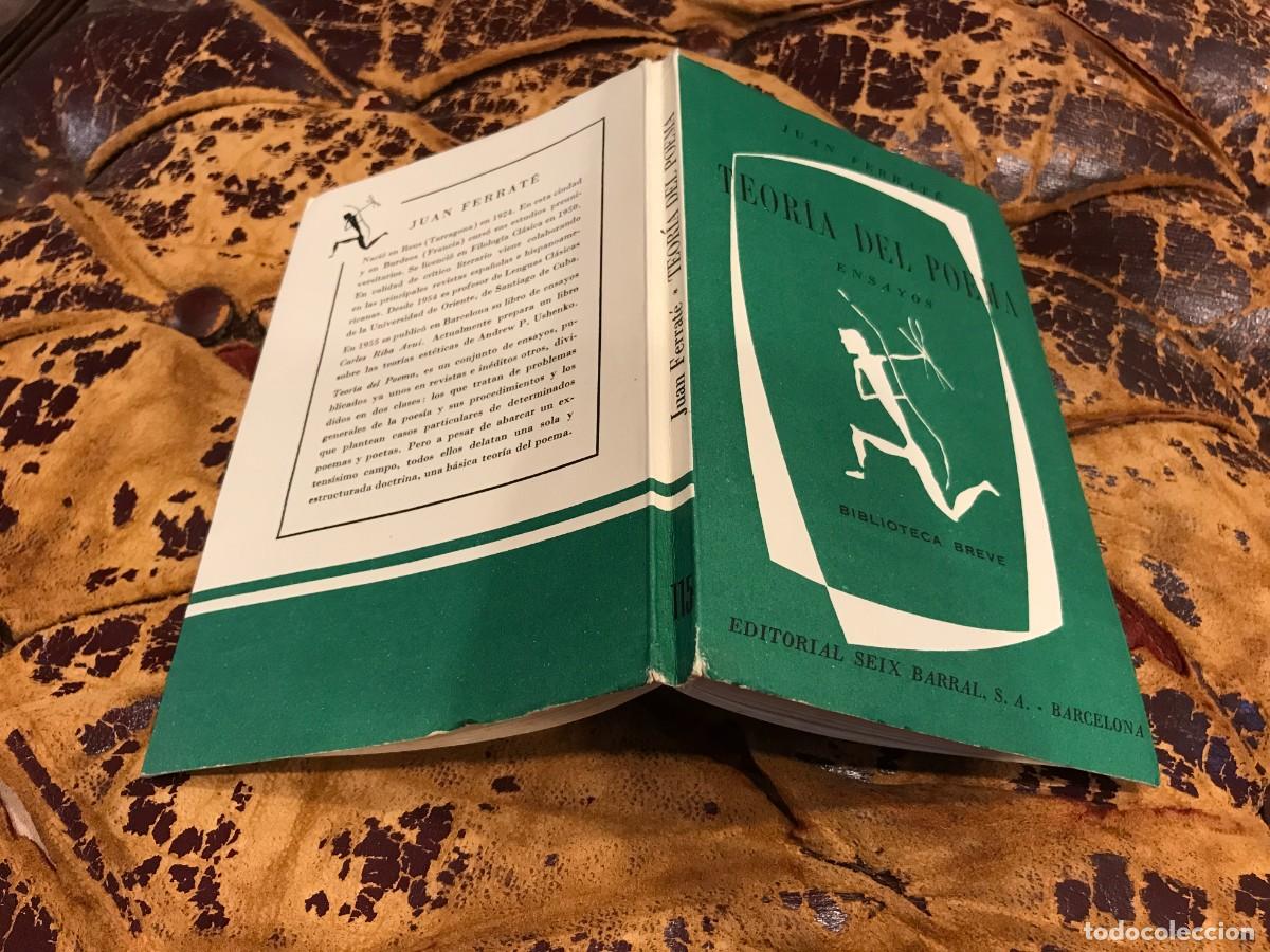 Libros de segunda mano: JUAN FERRAT&Eacute;. TEOR&Iacute;A DEL POEMA. ENSAYOS. 1957, SEIX BARRAL