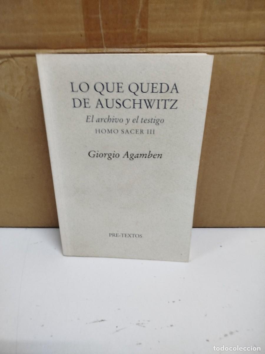 Libros de segunda mano: Giorgio Agamben - Lo que queda de Auschwitz - Editorial Pre-Textos