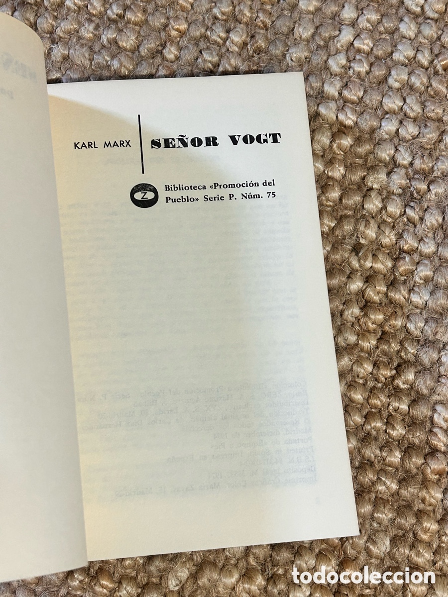 Libros de segunda mano: Se&ntilde;or Vogt - Karl Marx - Zero (1974) - Foto 3