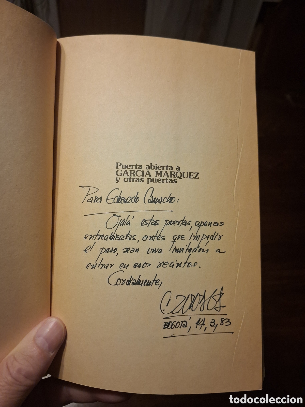 Libros de segunda mano: Puerta abierta a Garc&iacute;a M&aacute;rquez y otras puertas, Conrado Zuluaga (con su dedicatoria)