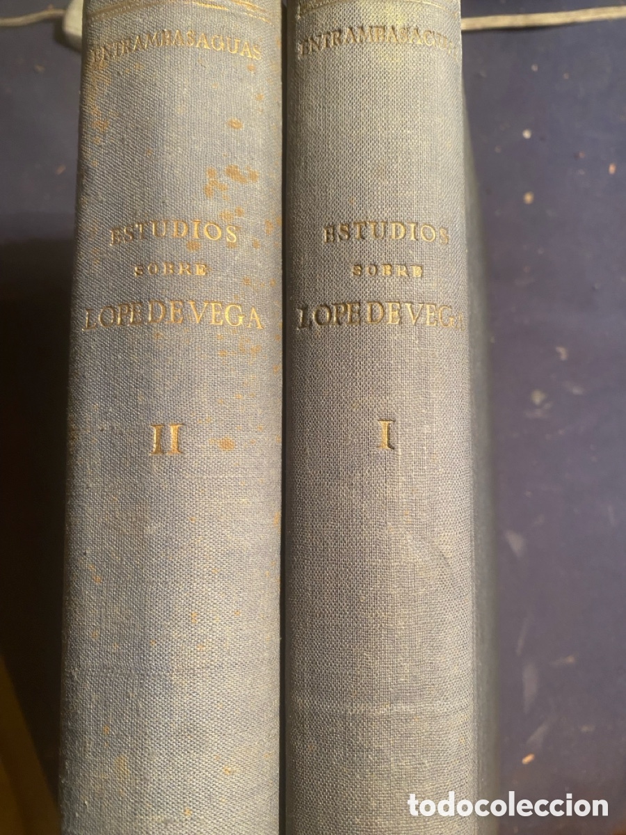 Libros de segunda mano: JOAQUIN DE ENTRAMBASAGUAS: - ESTUDIOS SOBRE LOPE DE VEGA (TOMOS I y II ) - (1967)