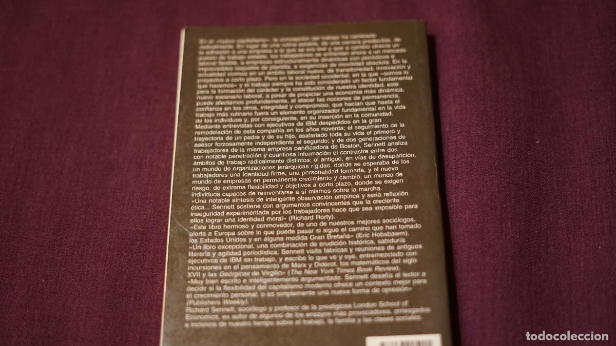 Libros de segunda mano: Richard Sennett - La corrosi&oacute;n del caracter - Anagrama 2000 - Foto 3