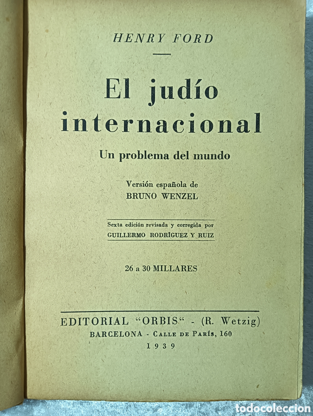 Libros de segunda mano: EL JUD&Iacute;O INTERNACIONAL, HENRY FORD, 1939 - Foto 4