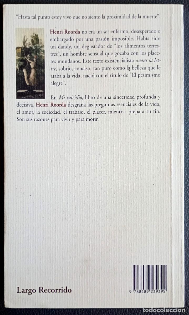 Libros de segunda mano: Henri Roorda . Mi suicidio - Foto 2
