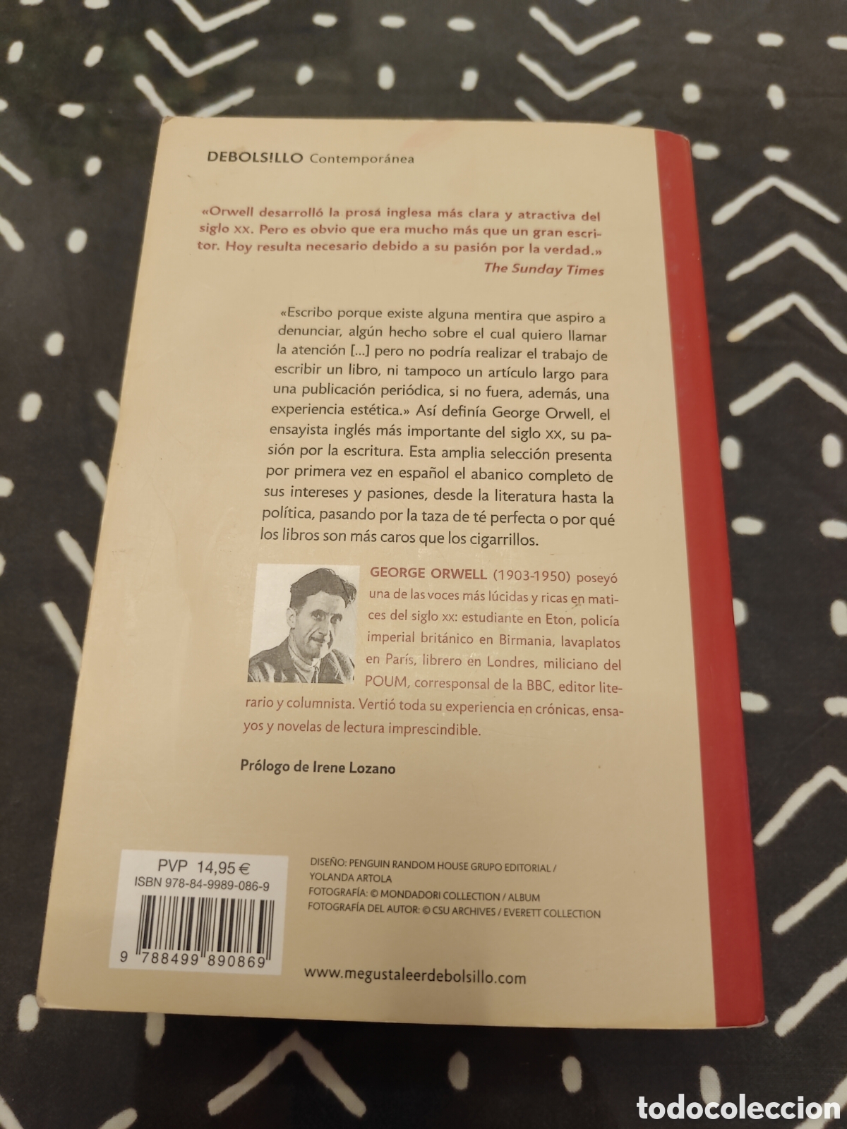 Libros de segunda mano: Ensayos &ndash; George Orwell &ndash; Edici&oacute;n definitiva Debolsillo - Foto 2