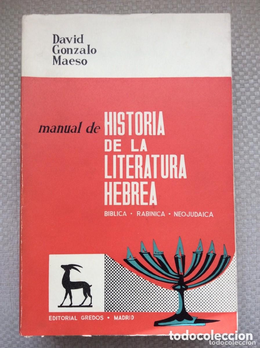 Libros de segunda mano: David Gonzalo Maeso - Manual de Historia de la Literatura hebrea Ed. Gredos 1960 LEER